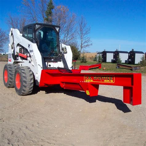 skid steer log splitters|log splitter attachment for bobcat.